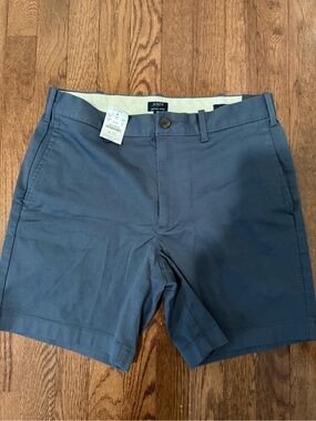 J. Crew Men's Navy Flat-Front Chino Shorts